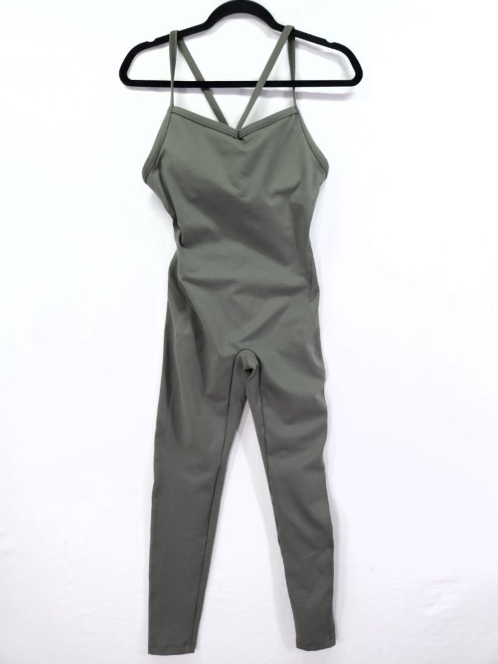 Bombshell Sportswear Sculpt Full Bodysuit Size Medium Olive Green - Picture 2 of 15